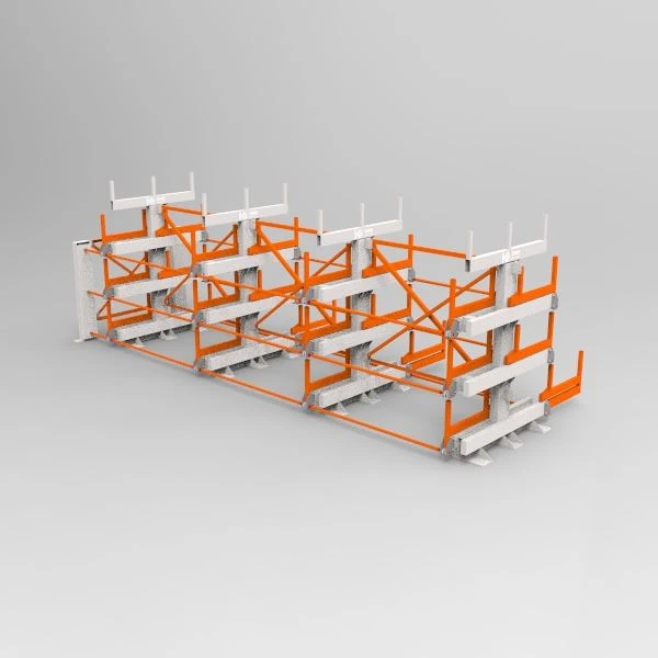 3 Level Roll Out Cantilever Rack